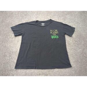 Wicked "No One Mourns The Wicked" T Shirt Womens S Black Short Sleeve Oversized